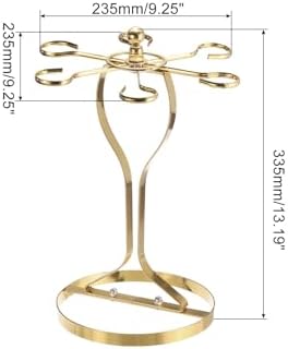 Uxcell Gold Wine Glass Holder with 6 Hooks 1