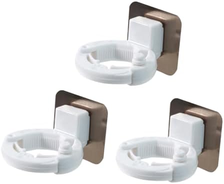Fondotin 3pcs Wall Mounted Shampoo Gel Bottle Holder Easy Install Bath Organizer