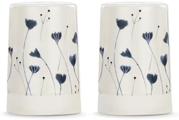 DEMDACO Wildflowers BlueWhite Salt Pepper Shaker Set