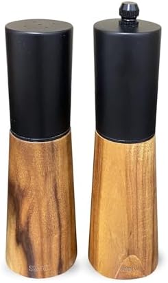 SMNVL Wood Salt Pepper Grinder Set 2 Pack