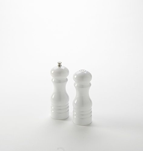 American Metalcraft White Wood Salt Pepper Set