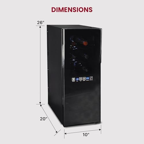 Koolatron 12 Bottle Wine Cooler with Beech Wood Racks