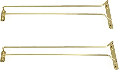 TrueCraftware 24-Inch Brass Wine Glass Rack Set of 2