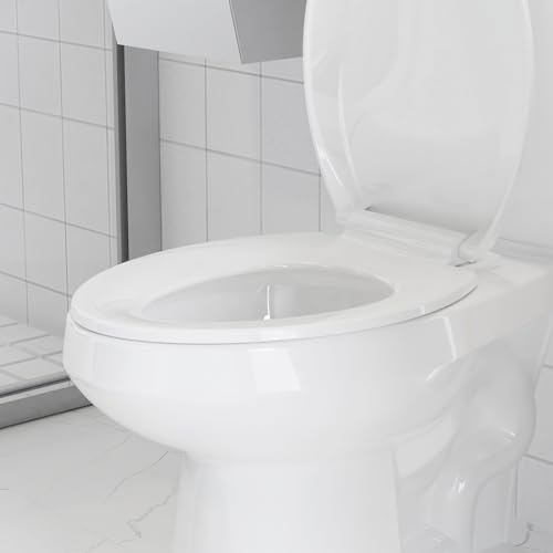 GarveeTech Elongated Toilet Seat with Slow Close and Quick-Release Hinges White