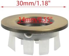 Wealrit 6 Pcs Antique Brass Sink Overflow Covers
