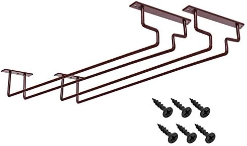 MOCOUM 2 Pack 156 Wine Glass Rack Under Cabinet