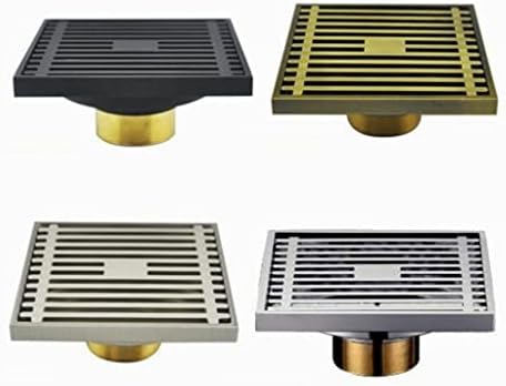 Square Floor Waste Grate in Antique Bronze or Chrome