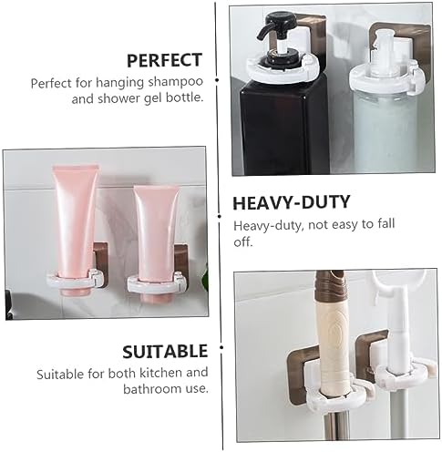 PRETYZOOM 3Pcs Adhesive Wall Mounted Shower Gel Holders