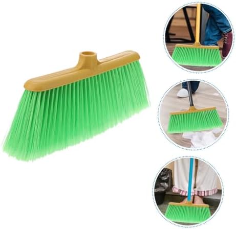 2pcs Durable Plastic Broom Head Refill Green