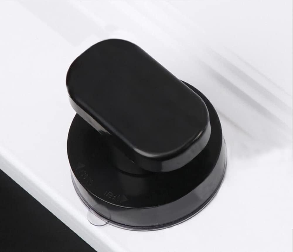 WANLIAN Black Trumpet Suction Cup Door Handle