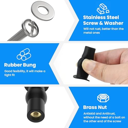 SDTC Tech 6 Pack Toilet Seat Hinge Screws