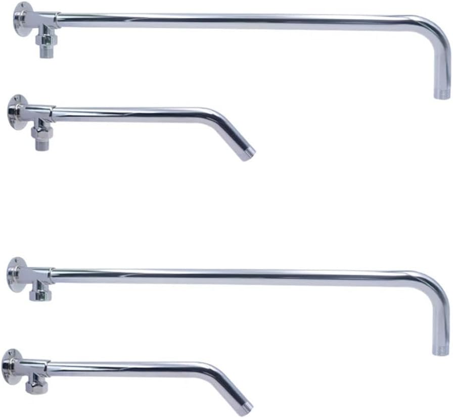Stainless Steel Wall Mounted Shower Arm Holder - 28cm 45 Degree Extension