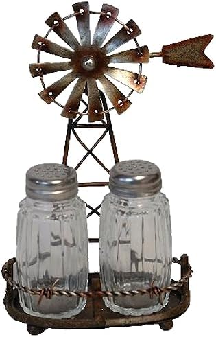 The Bridge Collection Windmill Salt Pepper Set - 3 Piece