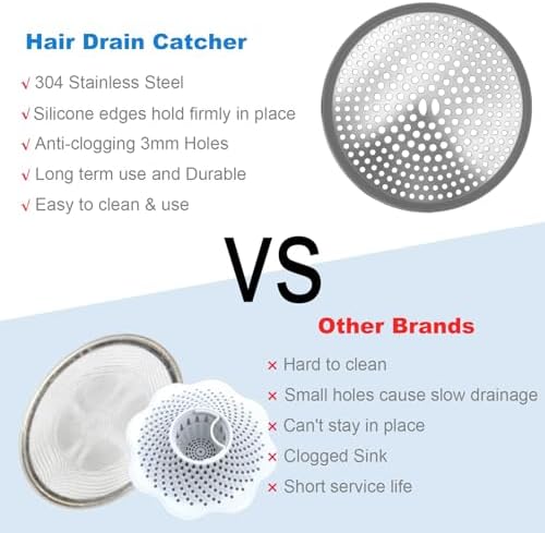 TTRWIN Premium Drain Hair Catcher for Shower Sink
