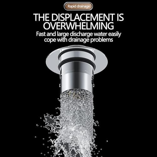 Adealed 2PCS Bathroom Sink Stopper with Hair Catcher
