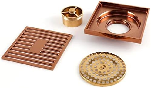 Square Floor Waste Grate in Antique Bronze or Chrome
