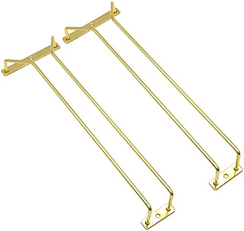 RedDreamer 14-Inch Gold Wine Glass Rack Set of 2 1