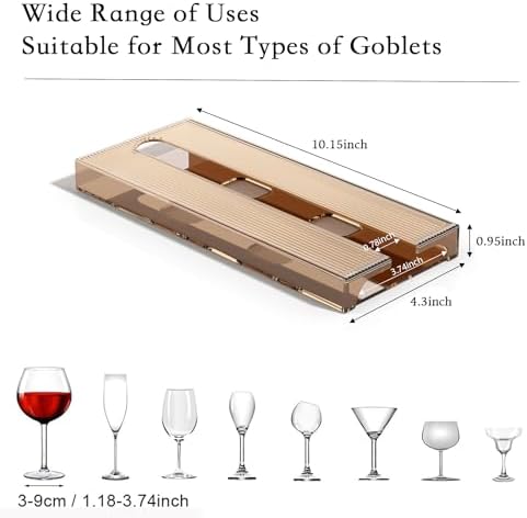 Vaisoeny 4 Pack Translucent Wine Glass Rack 1