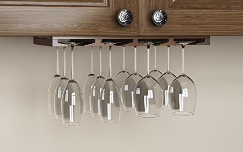 Rustic State 4 Sectional Stemware Rack 12 Inch Deep Chestnut