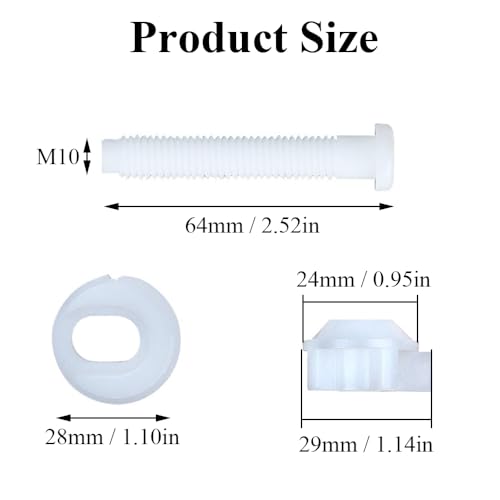 2 Pcs Toilet Seat Screws Bolts Replacement Kit