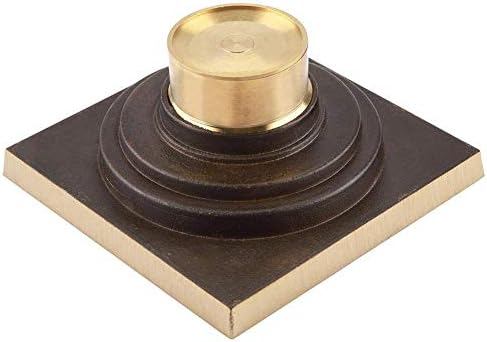 AUNMAS 4 Inch Antique Brass Shower Floor Drain with Fish Lotus Pattern