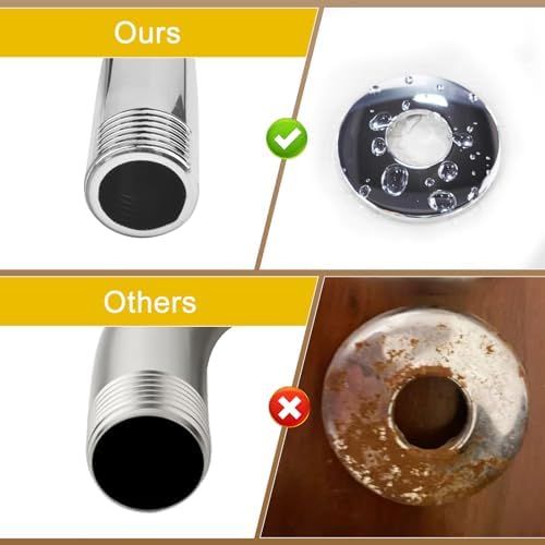 AccEncyc 6 Inch Stainless Steel Shower Arm Flange
