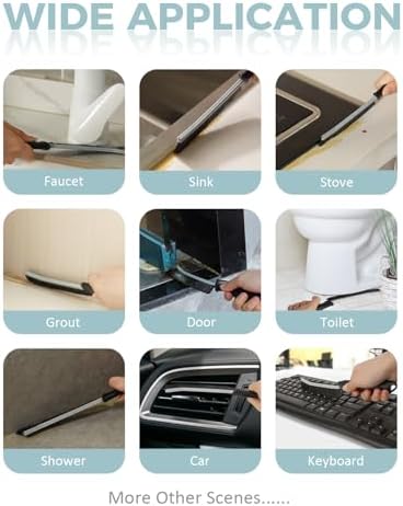SXhyf Hard Bristle Crevice Cleaning Brush - Multifunctional Gap Tool for Kitchen Bathroom