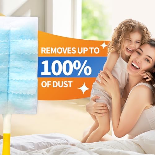 Senowi 60 Count Electrostatic Duster Refills for Swiffer Multi-Surface Cleaning