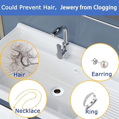 Anteecana 6PCS Stainless Steel Sink Drain Strainer with 130-160 Inch Fit