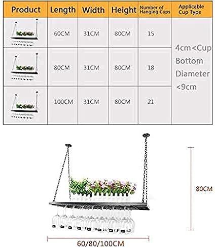 Iron Art Ceiling Wine Rack 60x31Cm