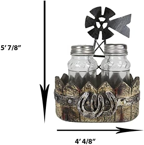 Ebros Gift 6 Tall Rustic Windmill Salt Pepper Shaker Set 1