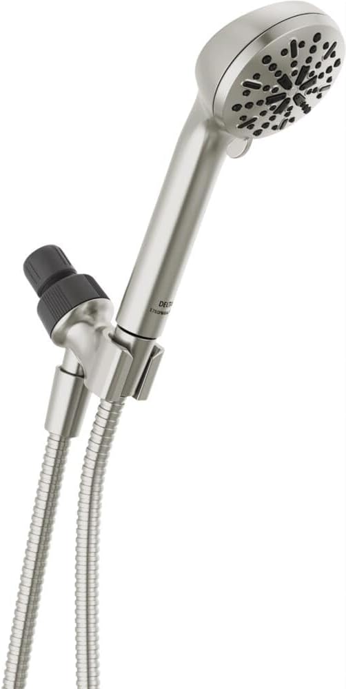 Delta 4-Spray Handheld Shower Head with Hose Brushed Nickel 75413SN
