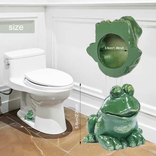 Frog Toilet Bolt Caps 2pcs Green Resin
