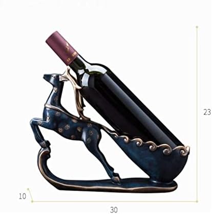 ALDEPO Elk Wine Rack Resin Countertop Decor Painted Butterfly