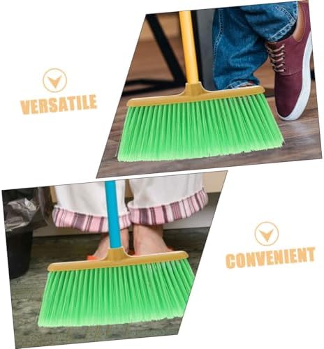 2pcs Durable Plastic Broom Head Refill Green