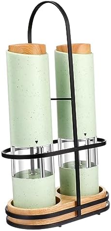 DECHOUS 2-Piece Electric Salt Pepper Holder with Adjustable Coarseness