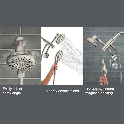 KOHLER Freespin Bellerose 3-Spray Dual Wall Mount Shower Head