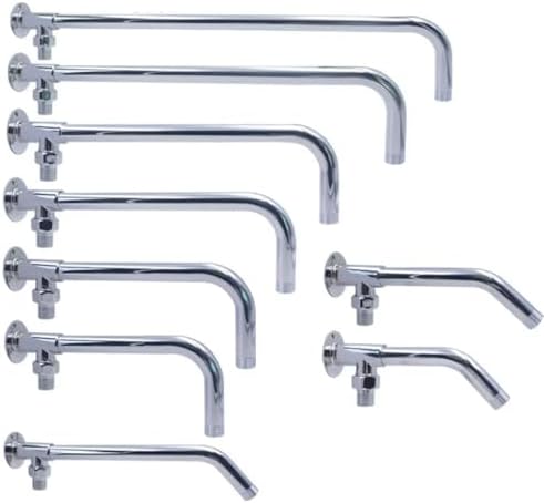 Stainless Steel Wall Mounted Shower Arm Holder - 28cm 45 Degree Extension