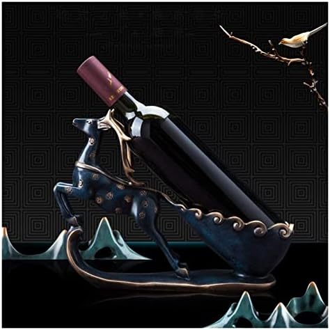 ALDEPO Elk Wine Rack Resin Countertop Decor Painted Butterfly