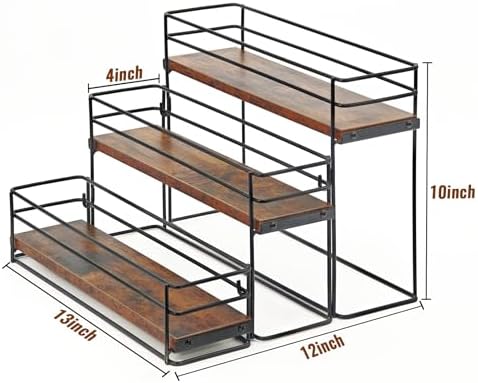 3 Tier Coffee Syrup Organizer Rack with Detachable Design
