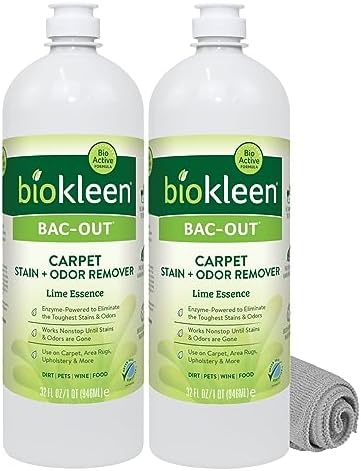 Biokleen Bac-Out Enzymatic Stain Remover 2 Pack with Towel