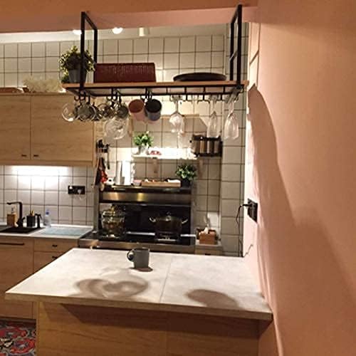 Industrial Metal Wine Rack 100Cm Wall-Mounted