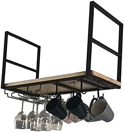 Industrial Metal Wine Rack 100Cm Wall-Mounted