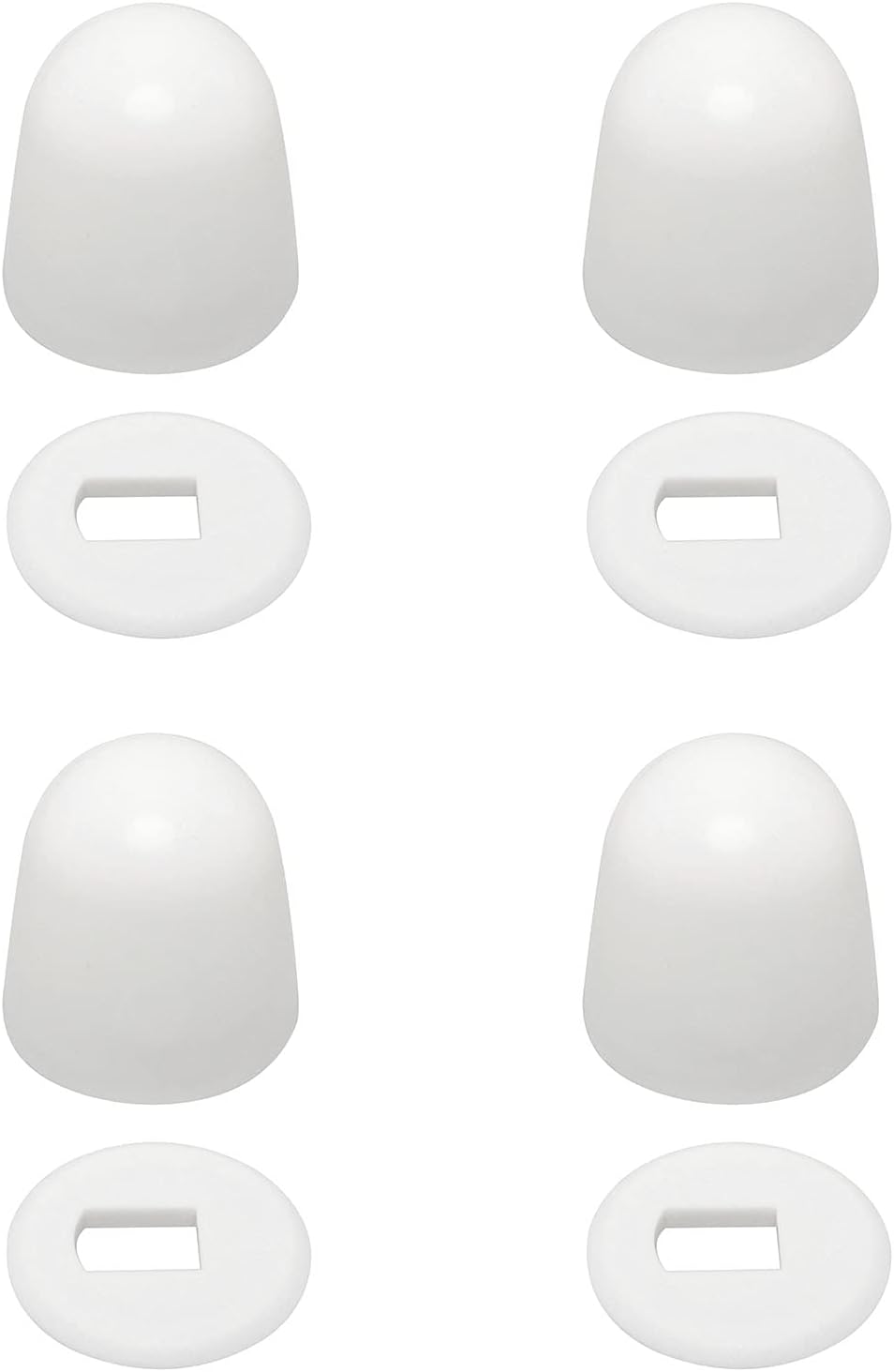 4pcs Universal Toilet Bolt Caps White