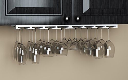 Rustic State 4 Sectional Stemware Rack Under Cabinet Mount