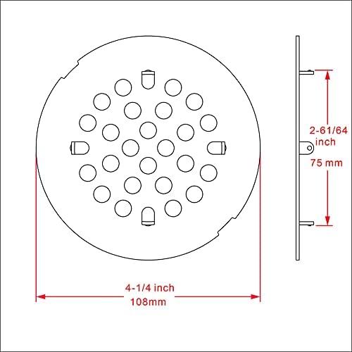 RRAJJ 4-14 Inch Round Shower Drain Cover Replacement
