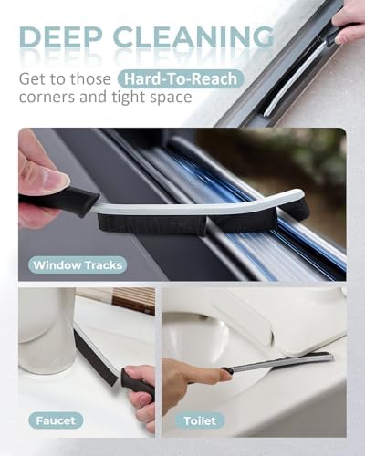 SXhyf Hard Bristle Crevice Cleaning Brush - Multifunctional Gap Tool for Kitchen Bathroom