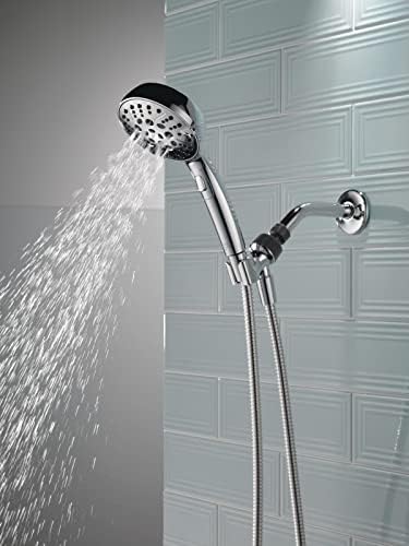 Delta Faucet 6-Setting H2Okinetic Showers Head with Chrome Hose and 175 GPM