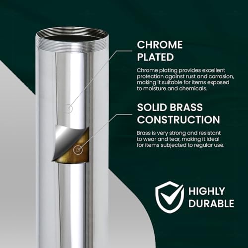 1-14 x 8 Brass Threaded Tube for Sink Drains