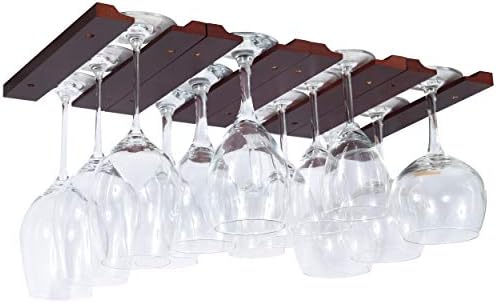 Rustic State Vigo 4 Sectional Adjustable Wood Wine Glass Holder